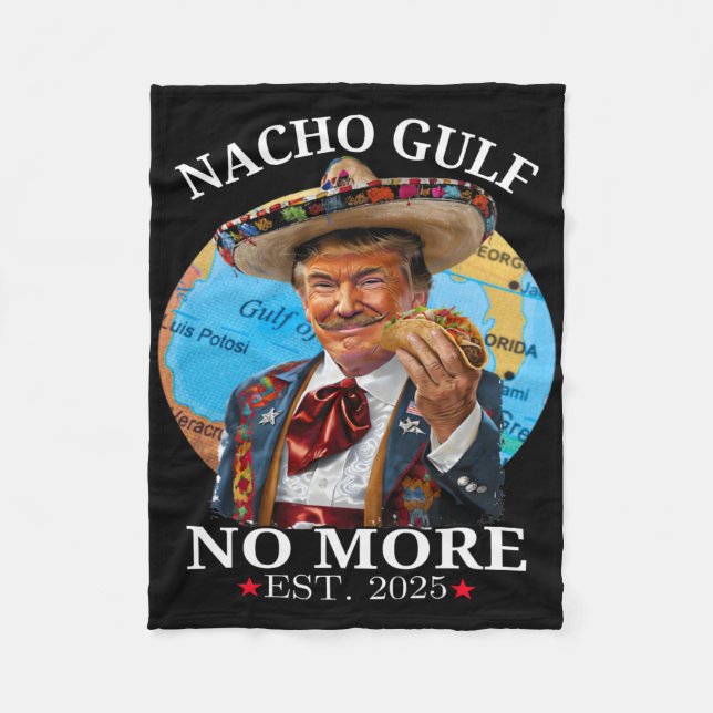 Rolig Trump Nacho Gulf Inte Mer Trump Merchandise  Fleecefilt (Framsidan)