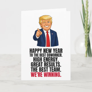 Rolig Trump Nyårskort för Kollegor Helgkort