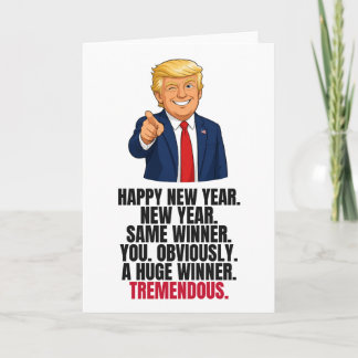 Rolig Trump Nyårskort för vän Helgkort
