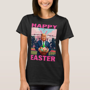 Rolig Trump och påskägg Sket Vita huset Glad T Shirt