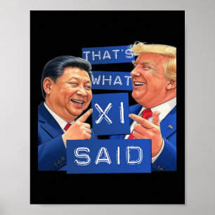 Rolig Trump Och Xi Skrattar Tröja - Det är Vad Hon Poster