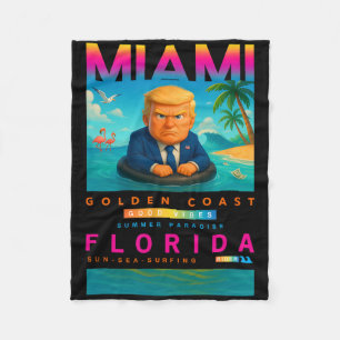 Rolig Trump På Flytande Gul Anka Simring I M Fleecefilt