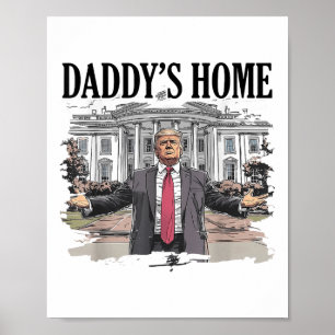 Rolig Trump Pappas Hem Vita Huset _1 Poster