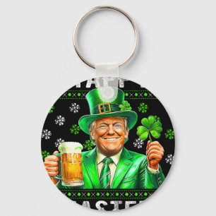 Rolig Trump Påsk Förvirrad St Patricks Day Män Kvi Nyckelring