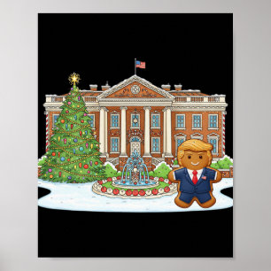 Rolig Trump Pepparkakor President Kristall Jul Poster