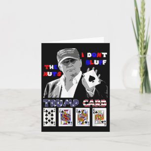 Rolig Trump Poker Tröja Jag Bluffar Inte Nötterna Kort
