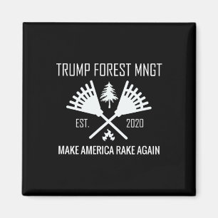 Rolig Trump Skogsbruk Rive Blad Falska Buss Magnet
