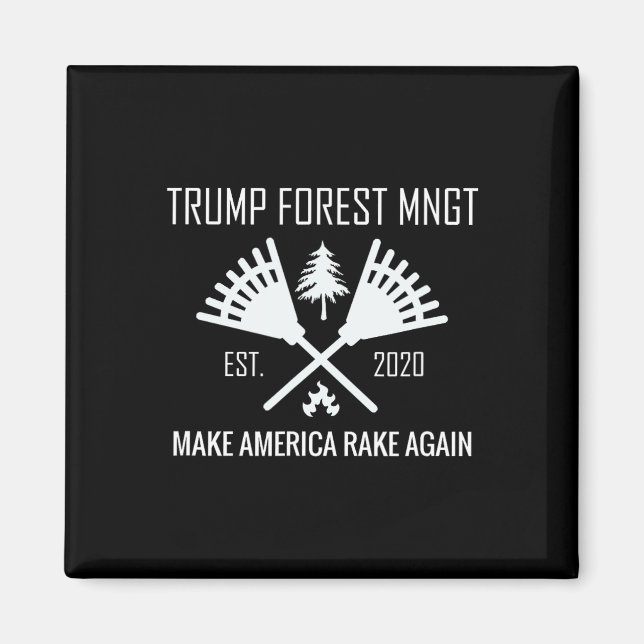Rolig Trump Skogsbruk Rive Blad Falska Buss Magnet (Framsidan)