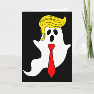 Rolig Trump Spöke Trump Hår Halloween Donald Trum Kort