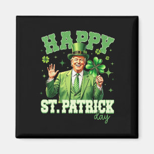 Rolig Trump St Patrick's Day Lucky Shamrock Irland Magnet