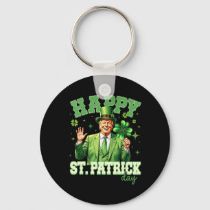 Rolig Trump St Patrick's Day Lucky Shamrock Irland Nyckelring