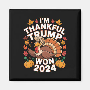 Rolig Trump tackdag jag är tacksam Trump vann Va Magnet