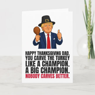 Rolig Trump tackkort för pappa Helgkort