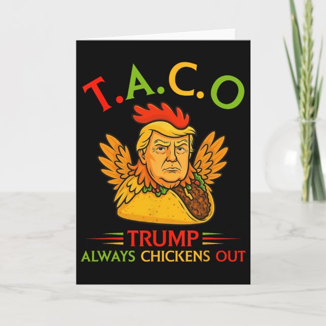 Rolig Trump Taco Trump Backar Ur Alltid 22  Kort (Framsida)