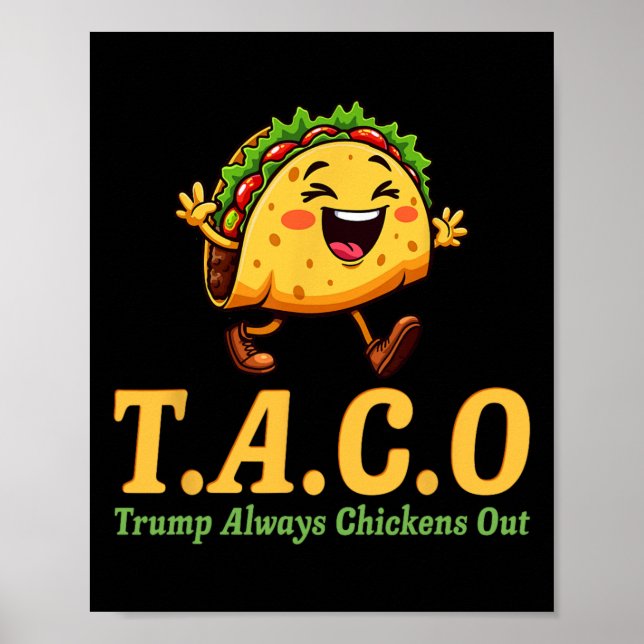 Rolig Trump Taco Trump Chickar Alltid Ut _20  Poster (Framsidan)