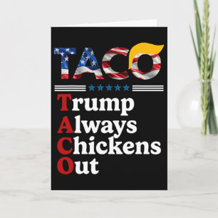 Rolig Trump Taco Trump Lämnar Alltid Krycken _1 Kort