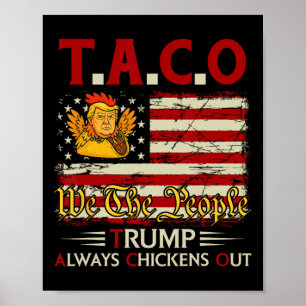 Rolig Trump Taco Trump Lämnar Alltid Krycken 3 Poster