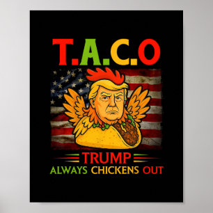Rolig Trump Taco Trump Lämnar Alltid Krycken 4 Poster