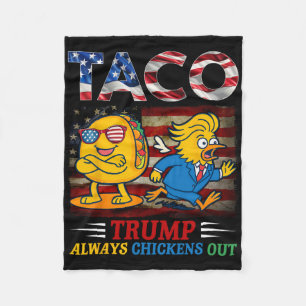 Rolig Trump Taco Trump Lämnar Alltid Kryss 6 Fleecefilt