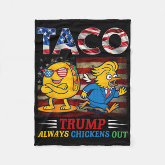 Rolig Trump Taco Trump Lämnar Alltid Kryss 6 Fleecefilt