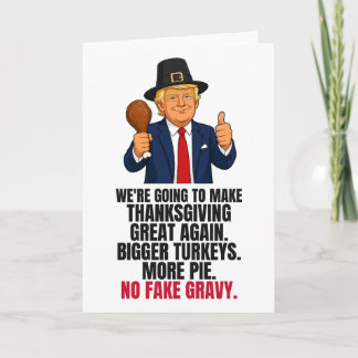 Rolig Trump Thanksgiving-kort Gör Thanksgiving Helgkort