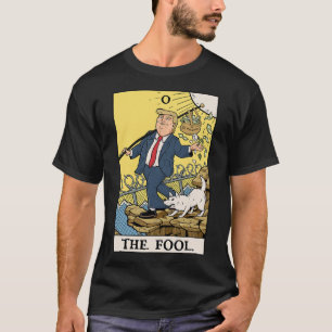 Rolig Trump The Fool Tarot Card Tröja Rolig Anti-t
