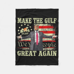 Rolig Trump Tröja Gör Gulfen Stor Igen Trump Fleecefilt