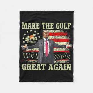 Rolig Trump Tröja Gör Gulfen Stor Igen Trump  Fleecefilt
