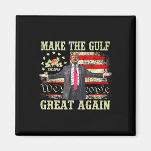 Rolig Trump Tröja Gör Gulfen Stor Igen Trump Magnet