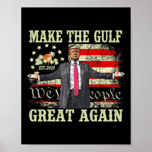 Rolig Trump Tröja Gör Gulfen Stor Igen Trump Poster