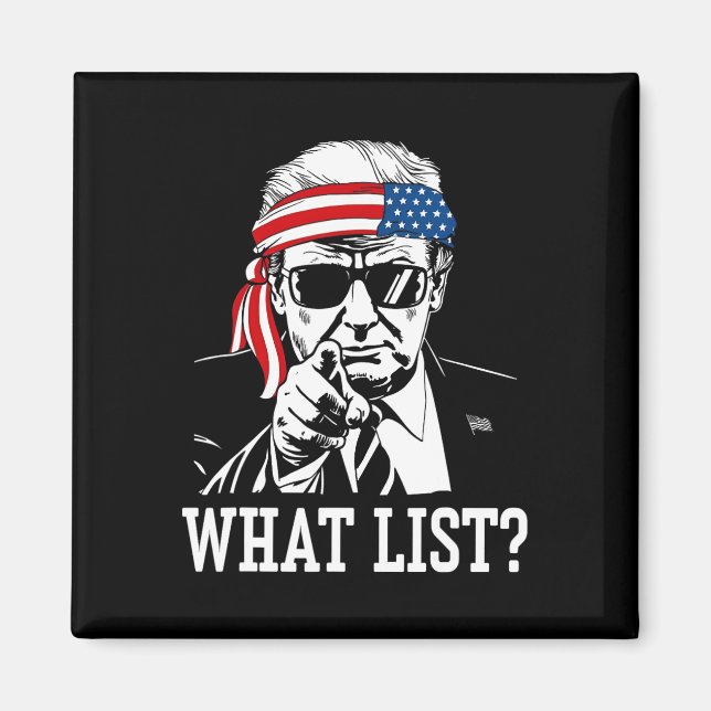 Rolig Trump Vad Lista 2  Magnet (Framsidan)