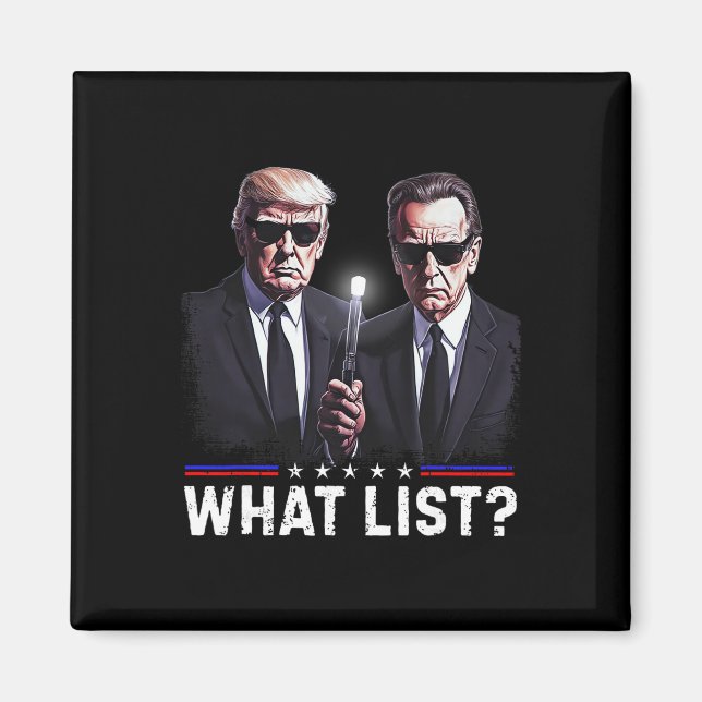Rolig Trump Vad Lista  Magnet (Framsidan)
