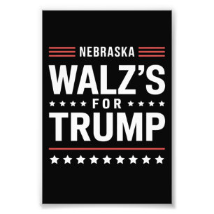 Rolig Trump Vance Walz's För Trump Nebraska Fototryck