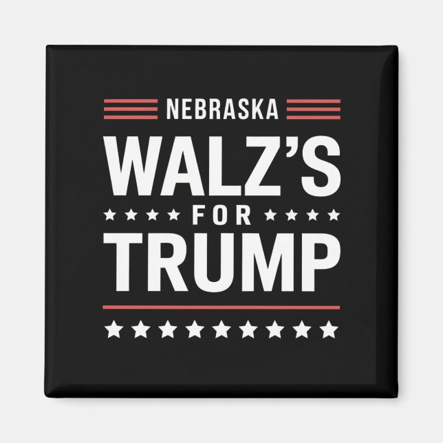 Rolig Trump Vance Walz's För Trump Nebraska Magnet (Framsidan)