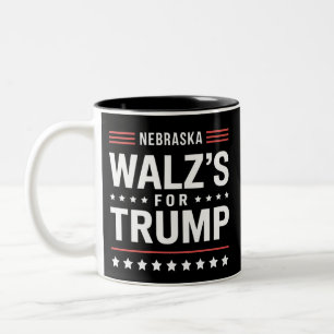 Rolig Trump Vance Walz's För Trump Nebraska Två-Tonad Mugg