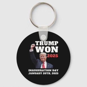 Rolig Trump Vann 2025 Invigning Dag Team Republika Nyckelring