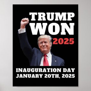 Rolig Trump Vann 2025 Invigning Dag Team Republika Poster