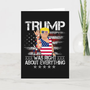 Rolig Trump Var Rätt Om Allt Amerikansk Flagga Kort