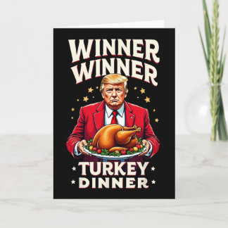 Rolig Trump Vinnare Vinnare Turké Middag Tackgivin Kort