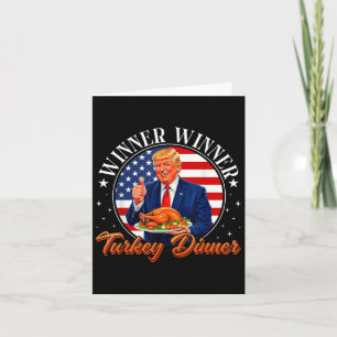 Rolig Trump Vinnare Vinnare Turké Middag Tackgivin Kort