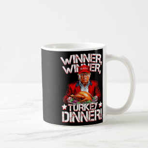 Rolig Trump Vinnare Vinnare Turkén Middag Thanksgi Kaffemugg
