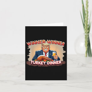 Rolig Trump Vinnare Vinnare Turkisk Middag Tackgiv Kort
