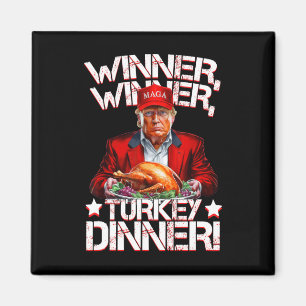 Rolig Trump Vinnare Vinnare Turkisk Middag Tackgiv Magnet