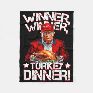 Rolig Trump Vinnare Vinnare Turkisk Middag Thanksg Fleecefilt