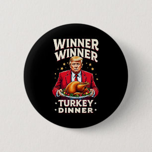 Rolig Trump Vinnare Vinnare Turkisk Middag Thanksg Knapp