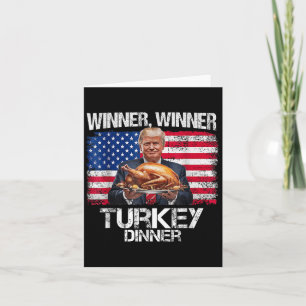 Rolig Trump Vinnare Vinnare Turkisk Middag Thanksg Kort