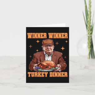 Rolig Trump Vinnare Vinnare Turkky Dinner Tackgivm Kort