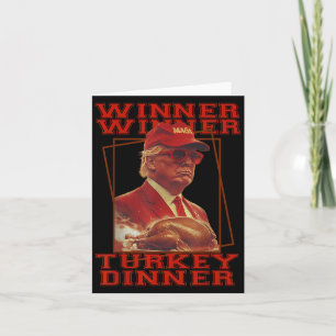 Rolig Trump Vinnare Vinnare Turkky Dinner Tackgivn Kort