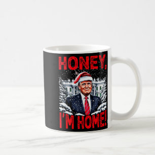 Rolig Trump Xmas Honey Im Home Donald Trump Jul Kaffemugg