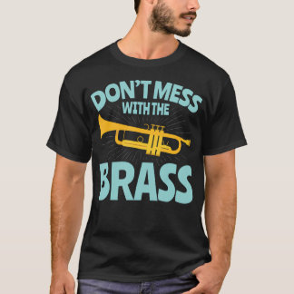 Rolig trumpet bleckblåsinstrument marscherande ork t shirt